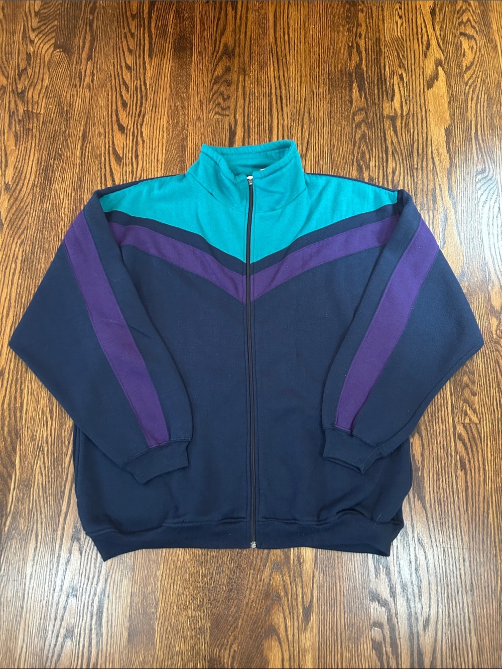 Vintage 90s Zip Up Track Jacket Sweatshirt
